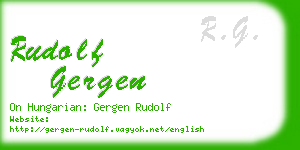 rudolf gergen business card